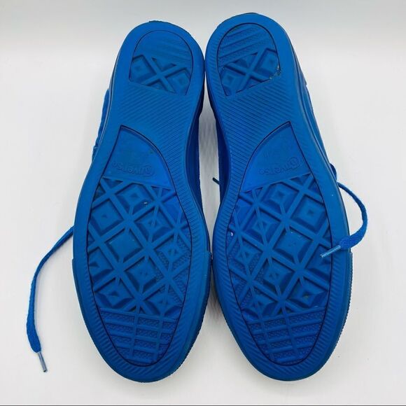 Converse Chuck Taylor All Stars Blue Canvas Hi-Top Sneakers - Picture 5 of 6